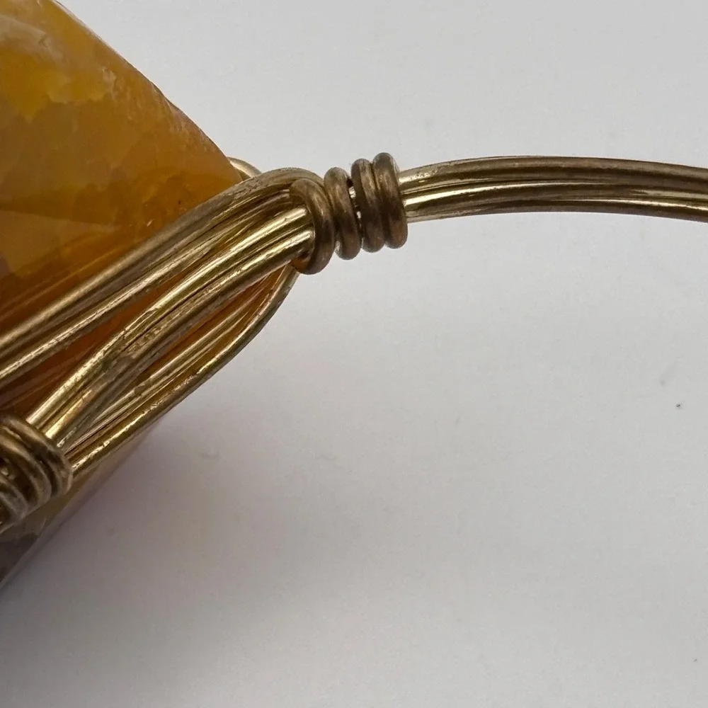 Bourbon and Bowties Wire Wrapped Bangle Bracelet Missing Brand Tags Lot of 2